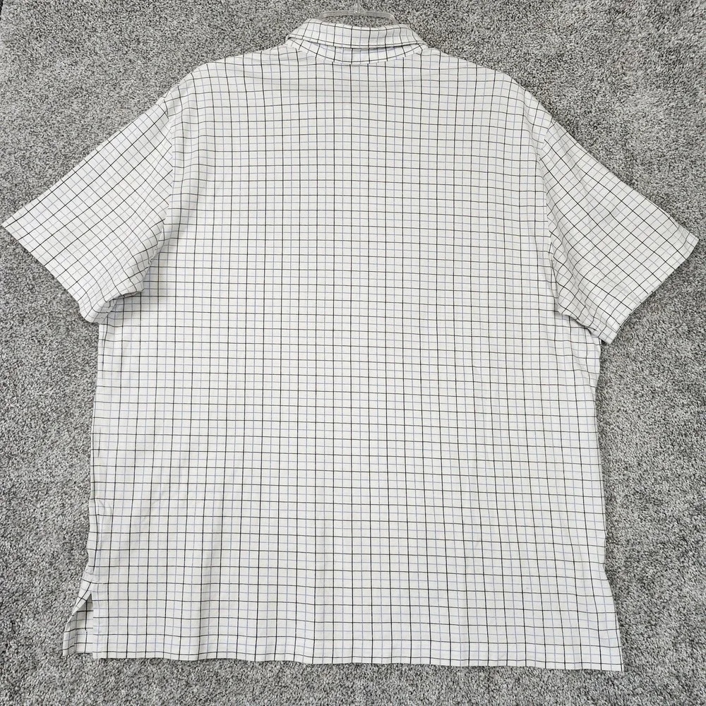 Polo Ralph Lauren Polo Shirt Mens 2XL White Check Cotton Classic Pony Logo